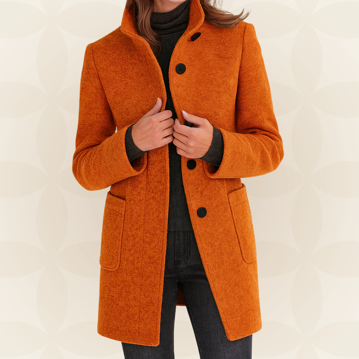 Anna - Comfortable women's jacket with high collar