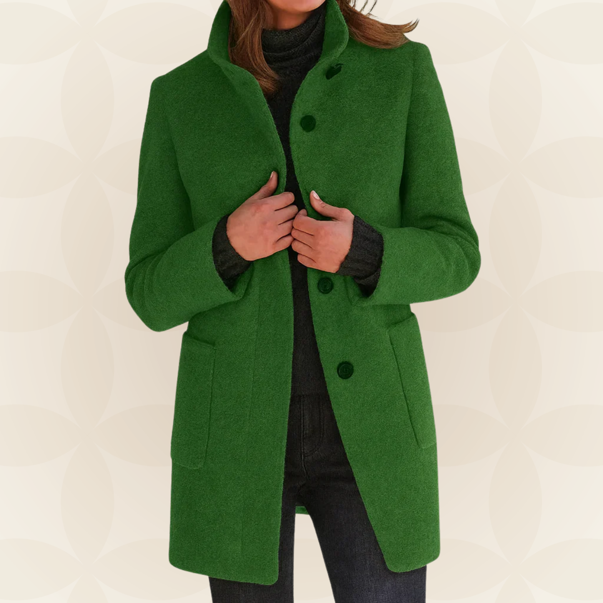 Anna - Comfortable women's jacket with high collar