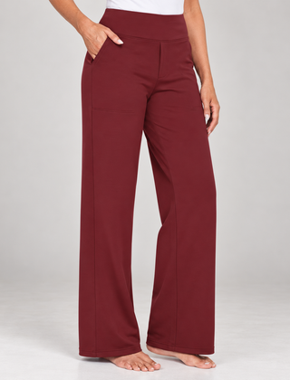 Comfort stretch trousers – Burgundy