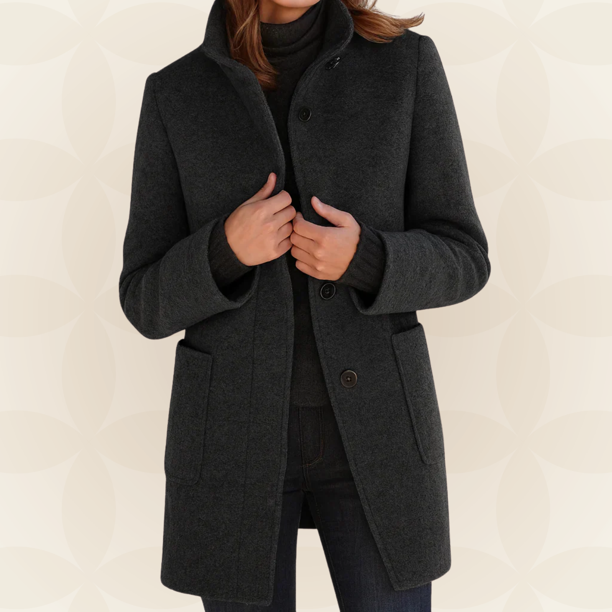 Anna - Comfortable women's jacket with high collar