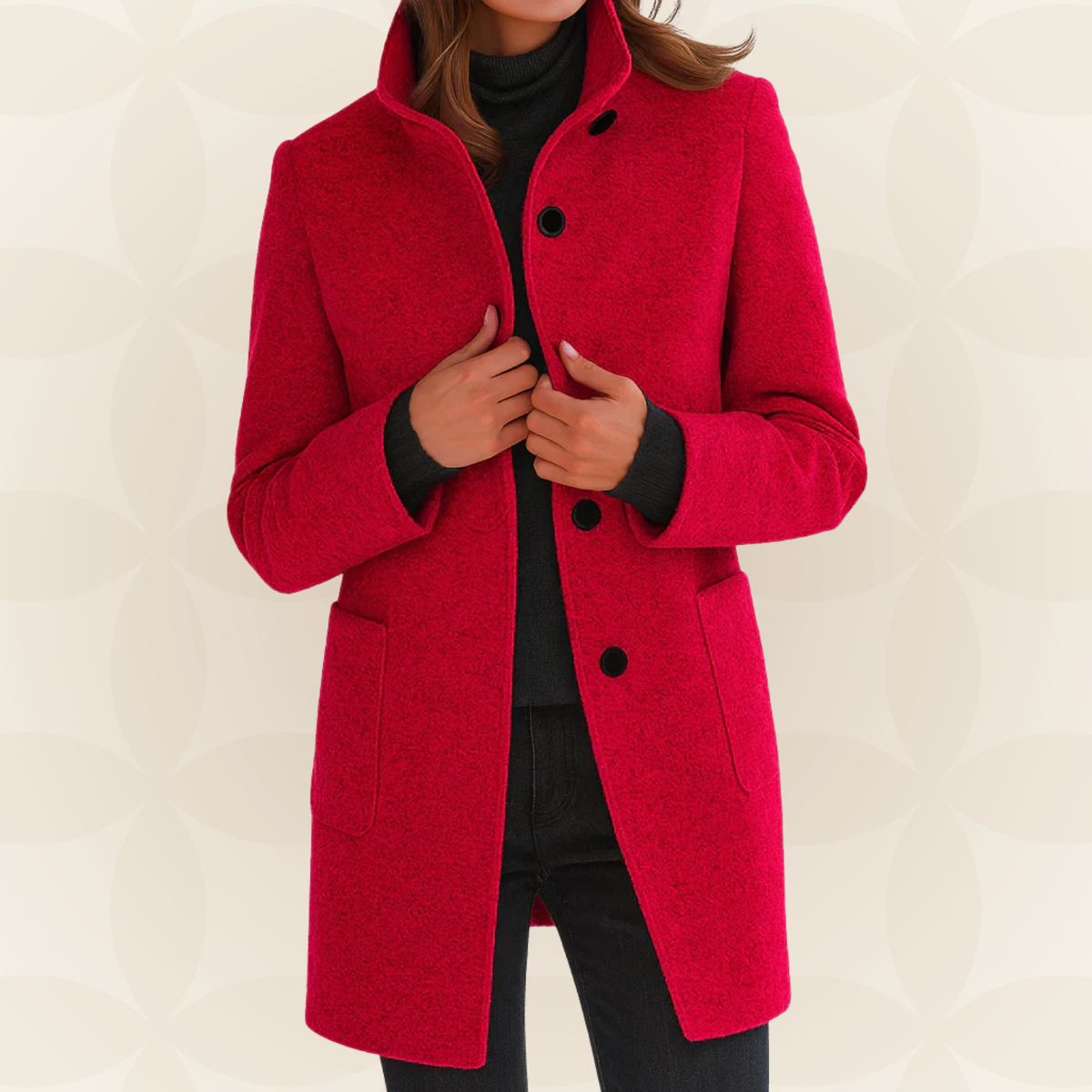 Anna - Comfortable women's jacket with high collar