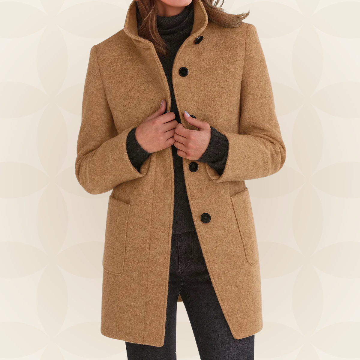 Anna - Comfortable women's jacket with high collar