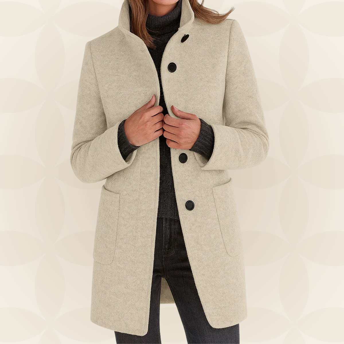 Anna - Comfortable women's jacket with high collar