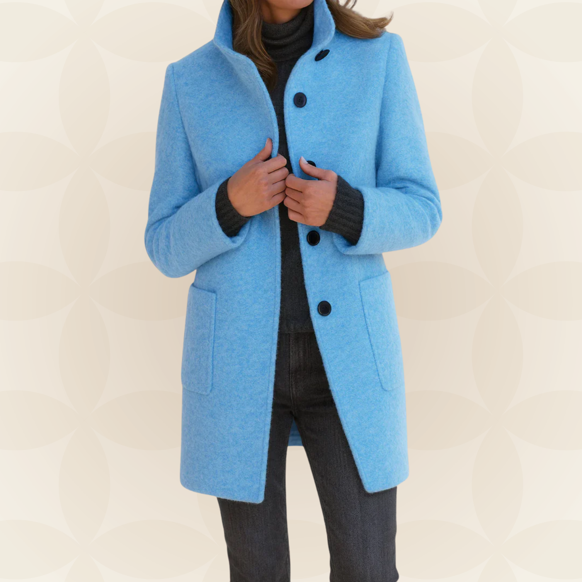 Anna - Comfortable women's jacket with high collar