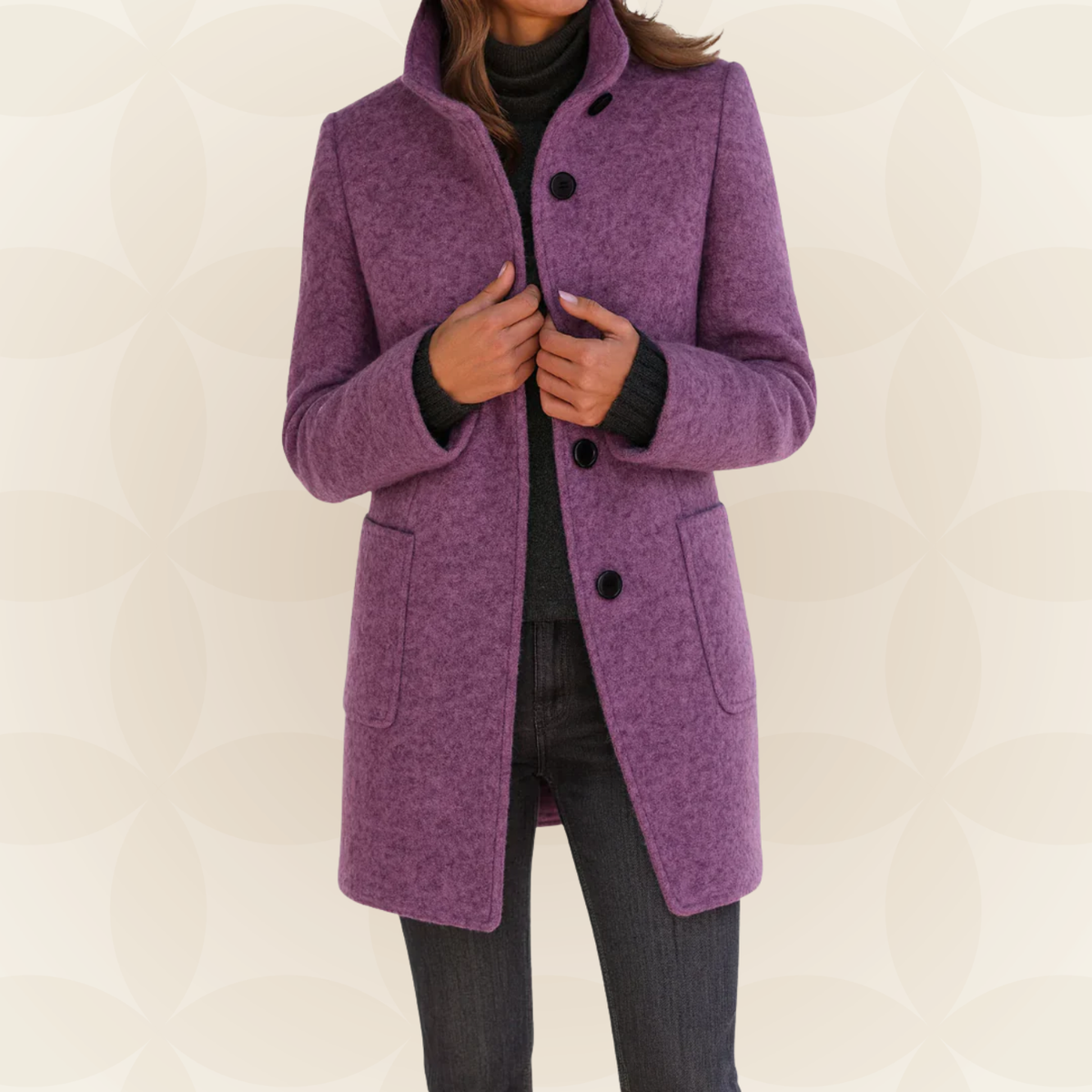 Anna - Comfortable women's jacket with high collar