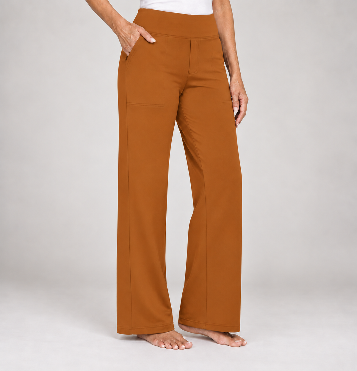 Comfort stretch trousers – Cognac