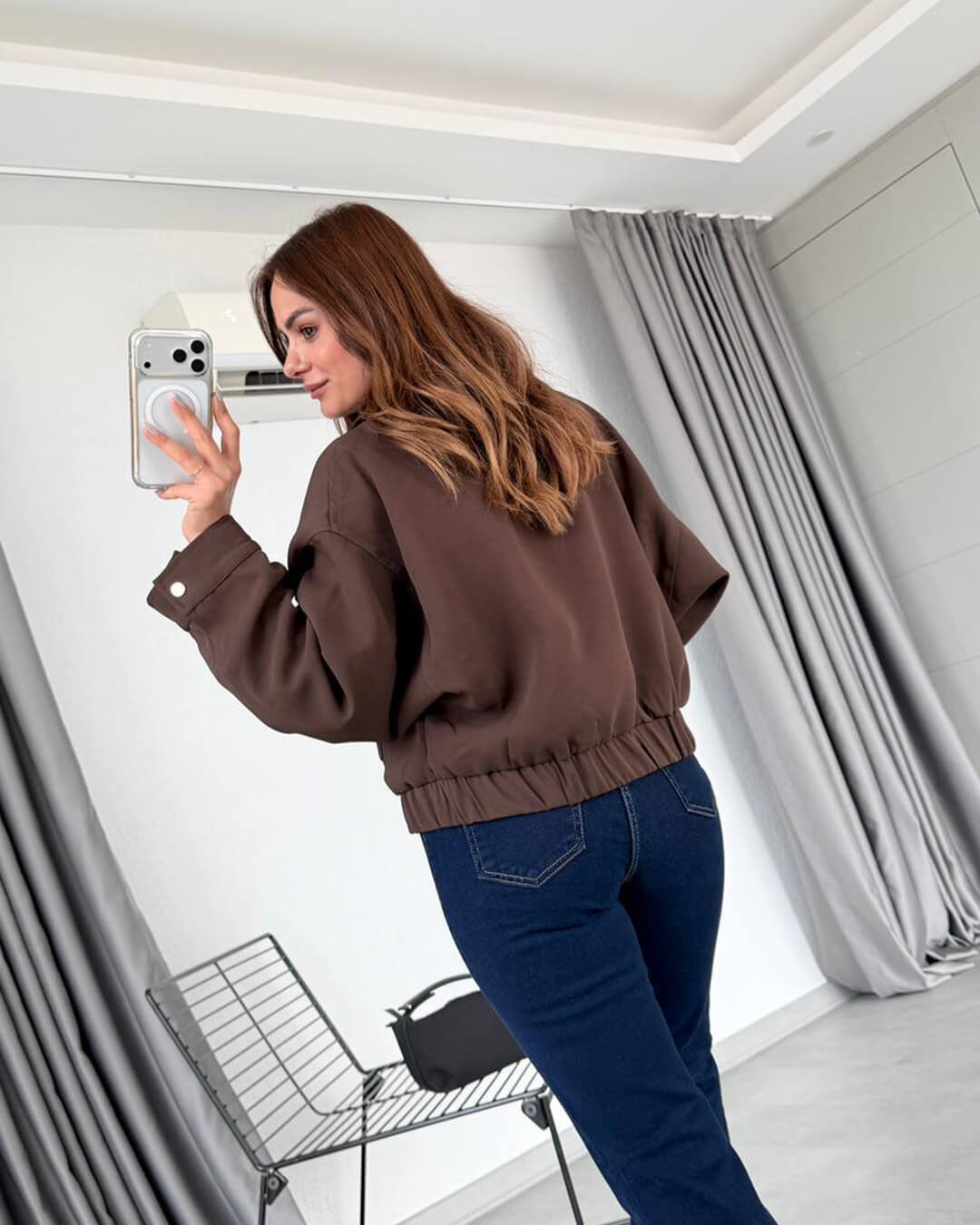 Gina - Bomber Jacket with Flap Pockets