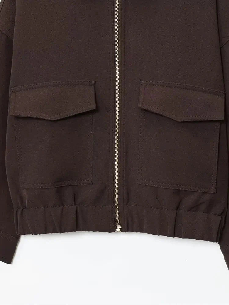 Gina - Bomber Jacket with Flap Pockets